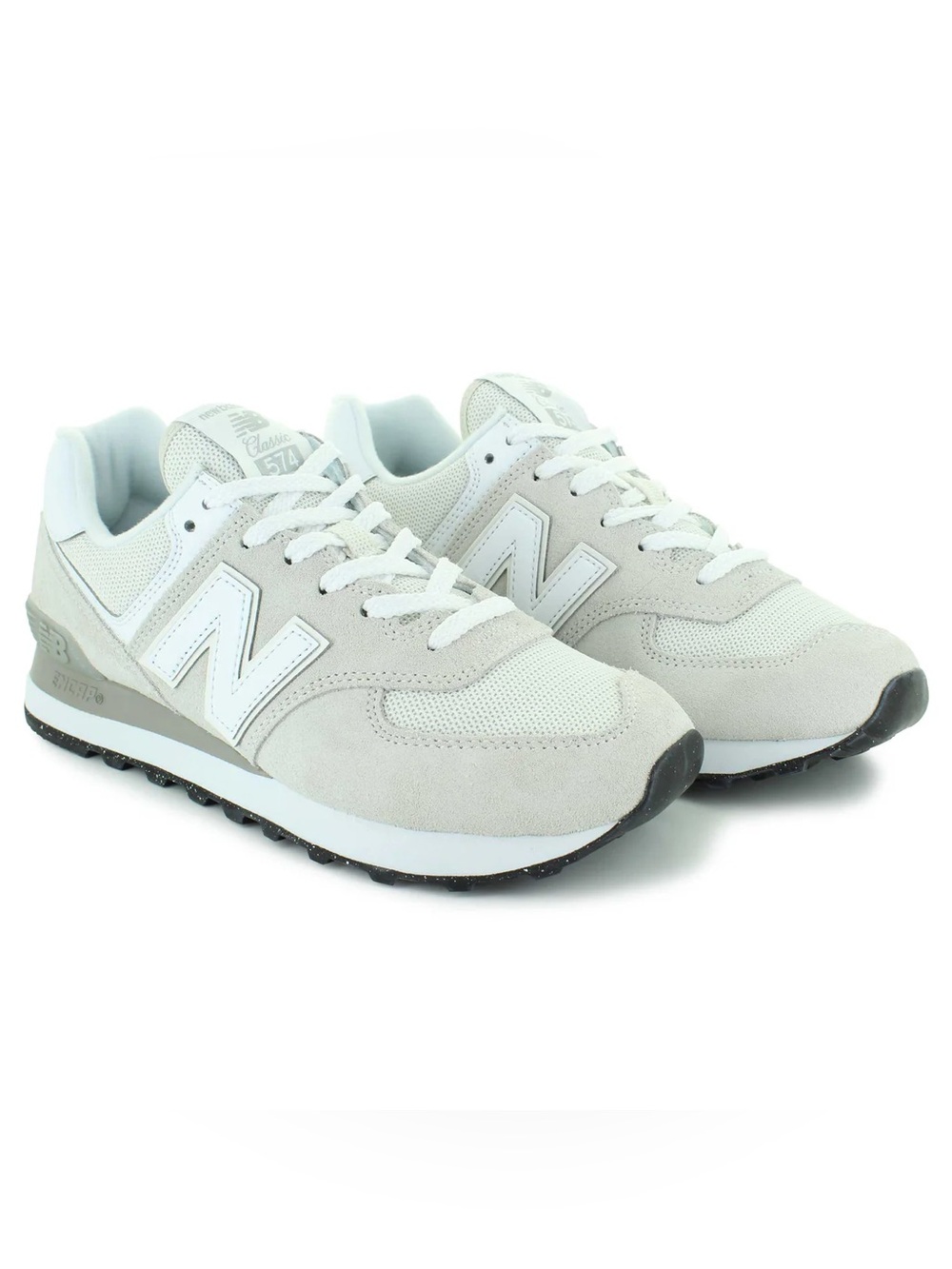 New Balance Neutral Gray and White Retro Runner Sneakers 7.5